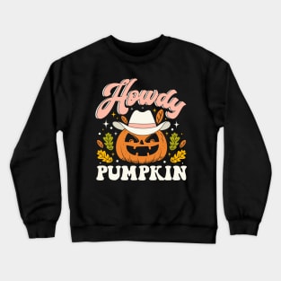 Howdy Pumpkin Halloween Crewneck Sweatshirt